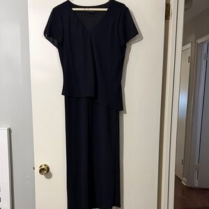 Elegant long  Dark blue  Dress